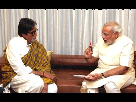 अमिताभ ने मोदी को कहा, बहुत बहुत बधाई हो...