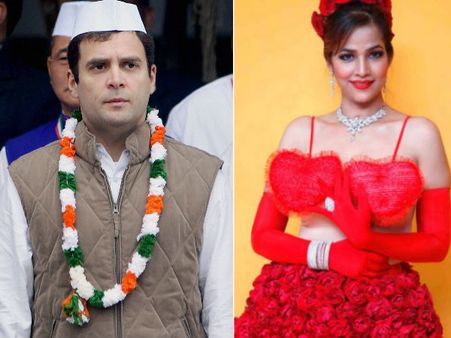 वैलेंटाइन डे पर राहुल गांधी के लिये एक्‍ट्रेस तनीषा ने गुलाबों से ढका बदन: देखें तस्‍वीरें