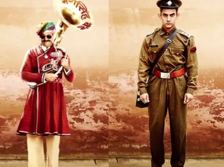 'पीके' का तीसरा पोस्टर रिलीज, आमिर बने पुलिस वाले तो संजू ने संभाली बैंड