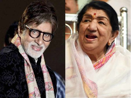 लता मंगेशकर ने किया अमिताभ को नमन..