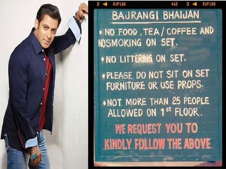 बजरंगी भाईजान के सेट पर स्वच्छ भारत अभियान