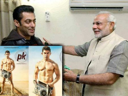 Controversial movie of 2014- सलमान से मोदी की मुलाकात या पीके का न्यूड पोस्टर