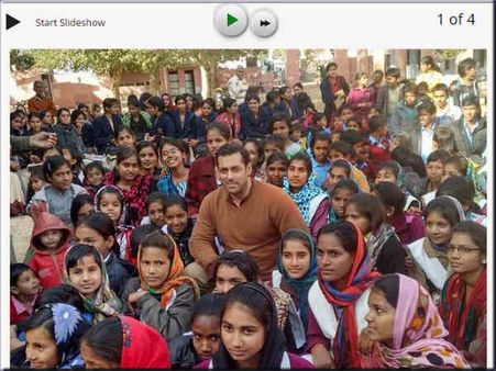Special Shoot: सलमान खान का गांव के स्कूली बच्चों को सरप्राइज