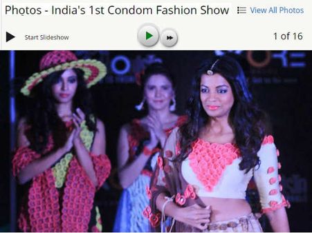 PICS: जागरूकता के लिए मुग्धा गोडसे नज़र आईं 'कंडोम फैशन शो' में!