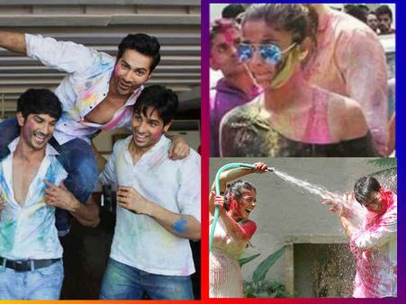 HOLI FEVER:होली खेलने के बाद उन्हीं कपड़ों में निकल आए STARS!