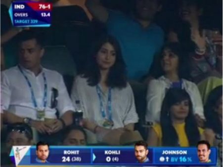 अनुष्का REACTION: विराट के '5 मिनट' की बैटिंग के दौरान की तस्वीरें