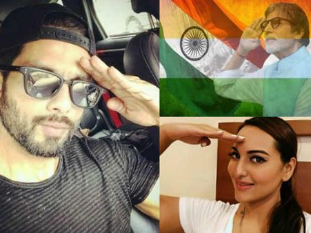 #SaluteSelfie: बिग बी, शाहरूख, शाहिद सहित स्टार्स ने ठोंकी अपने हीरो को सलामी!