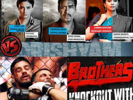 दृश्यम Vs ब्रदर्स - बॉक्स ऑफिस पर दोनों बराबर लेकिन एक हिट एक फ्लॉप......