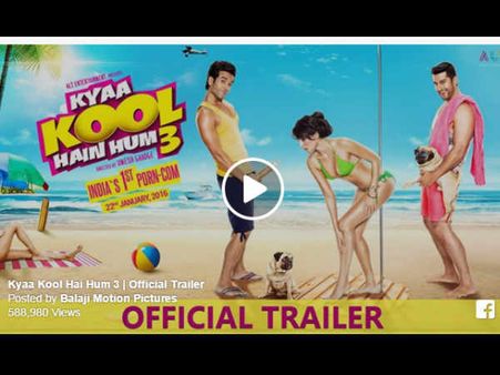 TRAILER: क्या कूल हैं हम 3, 2016 की अश्लील शुरूआत 'PORN कॉमेडी' से