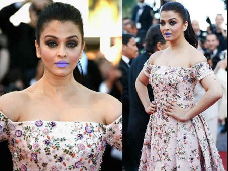 OUCH.. ऐश्वर्या राय बच्चन और #PurpleLips.. मजाक तो उड़ना ही था!