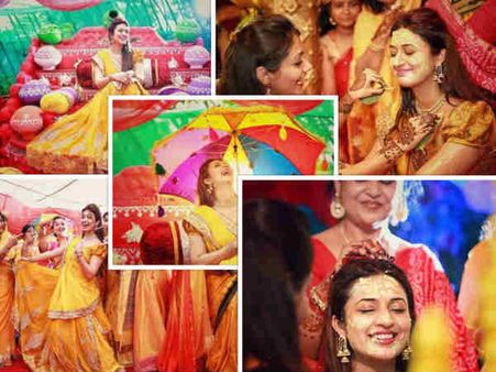 खूबसूरती की हद...देखें दिव्यांका की हल्दी सेरेमनी..PICS