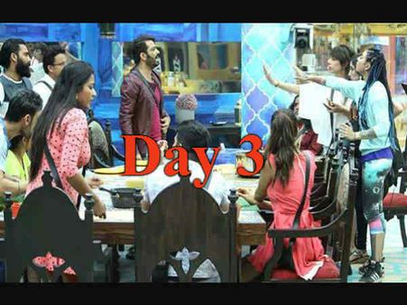 BB10 Day3..हो गया है कॉन्ट्रोवर्शियल माहौल..रोहन-मनु में झगड़ा..बाबा ने लिए खूब मज़े!