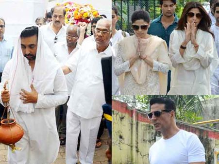 PICS: शिल्पा शेट्टी के पिता की अंतिम यात्रा पर पहुंचा पूरा बॉलीवुड