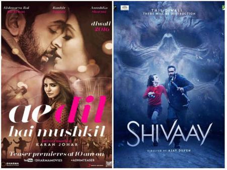 #BoxOffice: शिवाय Vs ऐ दिल है मुश्किल - 6 दिन में दोनों बराबर...फिर भी एक ही #HIT!