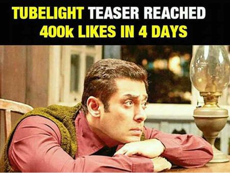 #RecordTod: सलमान खान के ट्यूबलाइट टीज़र ने चार दिन में तमाशा भी कर दिया!