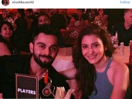RCB के सेलिब्रेशन में पहुंचे विराट-अनुष्का..कुछ इस अंदाज में
