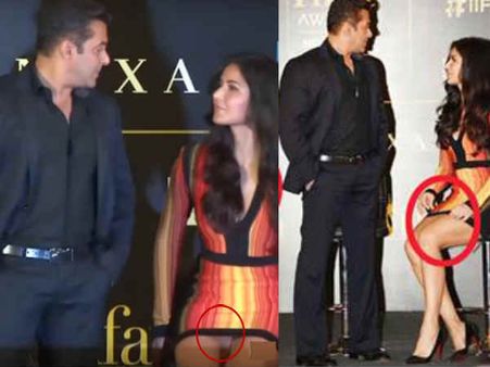 OMG..आगे-पीछे से खुली कैटरीना की ड्रेस..सलमान ने आंखों से किया इशारा..देखें VIDEO