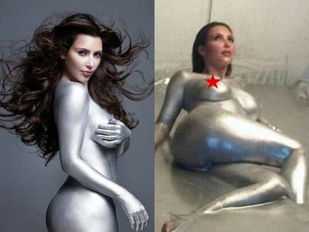 किसी 'पोर्न' से कम नहीं किम कार्दशियन की नई तस्वीरें..कुछ नहीं पहना..सिर्फ पेंट से ढ़का बदन