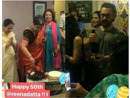 पूर्व पत्नी के जन्मदिन पर पहुंचे आमिर खान..कुछ यूं किया सेलिब्रेट