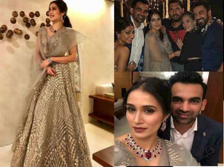 PICS..जहीर-सागरिका के रिसेप्शन में कुछ यूं धमाल..पहुंचे बेस्ट फ्रेंड युवराज भी