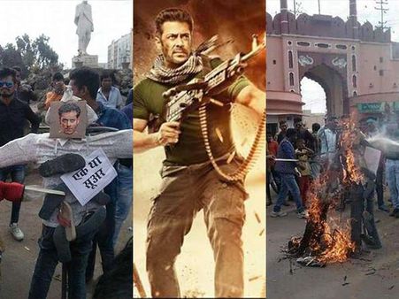 राजस्थान में टाईगर जिंदा है का विरोध...तोड़फोड़...नारेबाजी...फिल्म पर लगा दी गई रोक
