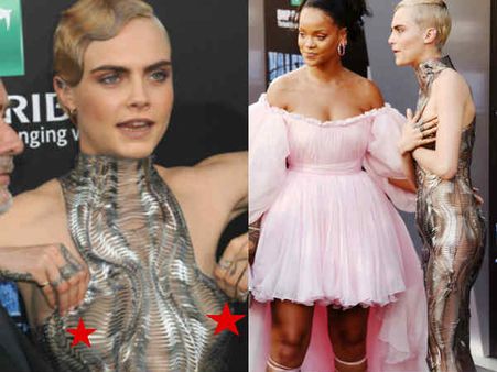 भूल गईं ब्रा पहनना.. एक्ट्रेस ने पहली जालीदार ड्रेस.. सबकुछ दिखा.. हाथों से छुपाया.. PICS