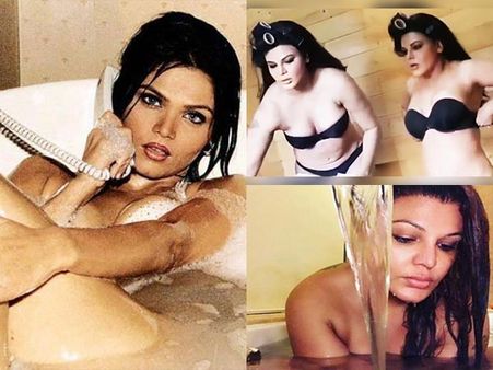 BATHING PICTURES...राखी सावंत को नहीं आई शर्म...नहाते हुए फोटोज कर दी SHARE