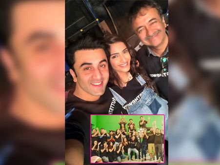 VIRAL...दत्त के सेट से वायरल हुआ वीडियो..रैप पार्टी में रणबीर और सोनम संग हुई मस्ती