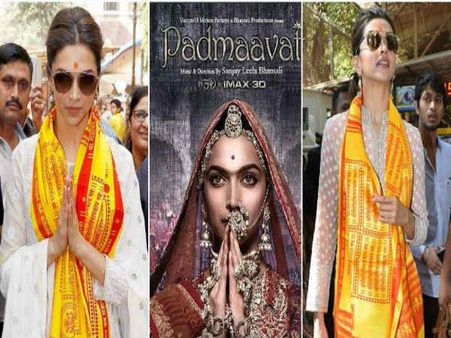 पद्मावत के विरोध के बीच..दीपिका पादुकोण पहुंची सिद्धिविनायक मंदिर..देखे तस्वीरें