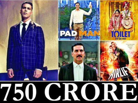 3 साल, बैक 2 बैक छठवीं 100CroreClub और 750 करोड़ हुआ अक्षय का भाव!