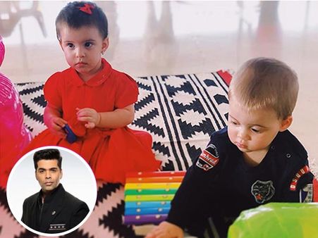 पापा करण जौहर ने इस अंदाज में मनाया यश और रूही का पहला जन्मदिन, तस्वीरें