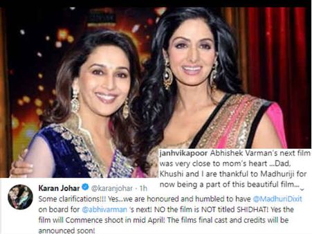 श्रीदेवी की जगह फिल्म में हुई माधुरी दीक्षित IN, इस सुपरस्टार को किया OUT!