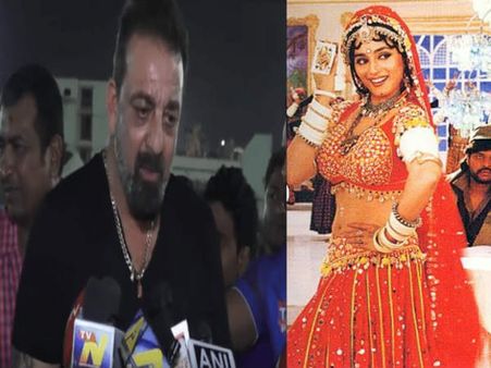 माधुरी दीक्षित के साथ फिल्म करने की बात पर भड़के संजू बाबा, VIDEO है चौकाने वाला