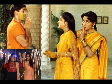 24 साल बाद माधुरी और रेणुका, निकली देवर की बारात लेकर, बस सलमान की कमी