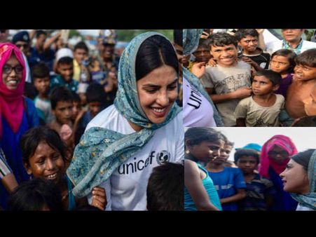 रोहिंग्या के बेघर मासूमों से मिलने बांग्लादेश पहुंची अभिनेत्री प्रियंका चोपड़ा, तस्वीरें देखें