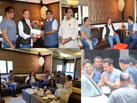 सलमान खान और सलीम खान मिलने पहुंचे यूनियन मिनिस्टर नितिन गडकरी, जानिए मुलाकात का कारण