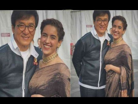 दंगल गर्ल सान्या मल्होत्रा को चीन में सम्मानित किया गया, जैकी चेन से मिलकर खोले राज