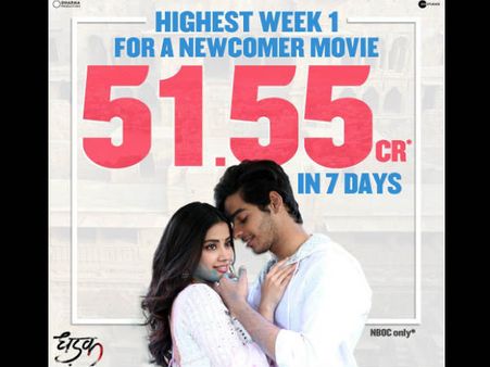 BOX OFFICE: धड़क का एक हफ्ता पूरा- धमाकेदार कलेक्शन, बनाया खास रिकॉर्ड