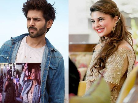 Video: पहली मुलाकात में जैकलीन फर्नांडीज ने कार्तिक आर्यन के सिर पर मारा बैग, Miss ना करें