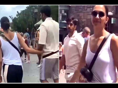Viral video: हाथों में हाथ डालकर टहल रहे थे दीपिका और रणवीर, विदेशी फैन ने रोका