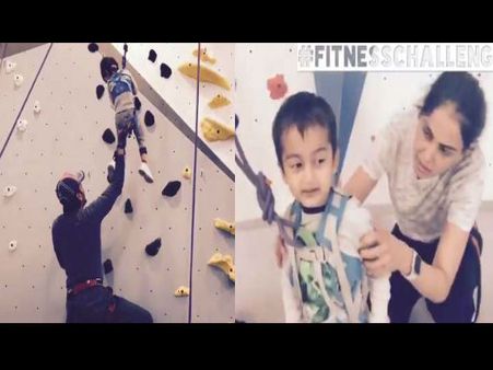 रितेश देशमुख के बेटे राहिल ने पूरा किया फिटनेस चैलेंज, तैमूर, लक्ष्य, यश और रूही दिया चैलेंज