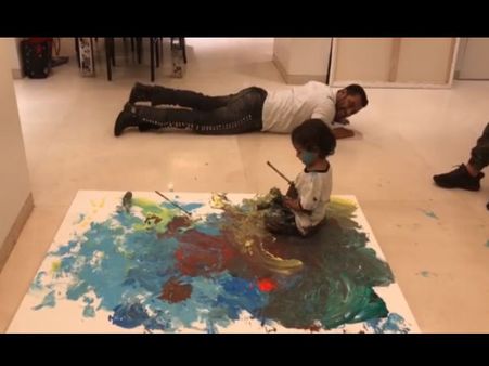 रंगो के साथ मामा-भांजे की मस्ती, सलमान खान भी आहिल के साथ बन गए बच्चा, Video वायरल