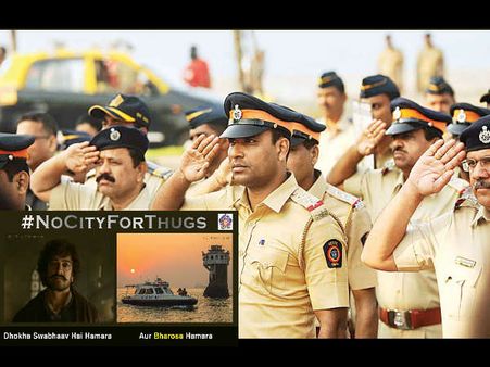 मुंबई पुलिस ने ठग्स ऑफ हिंदोस्तान स्टाइल में दी अपराधियों को चेतावनी, फोटो Viral