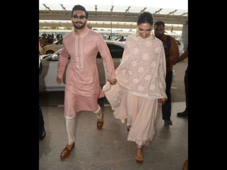 SPOTTED: बेंगलुरू रिसेप्शन के बाद मुंबई वापस लौटे रणवीर और दीपिका, तस्वीरें वायरल