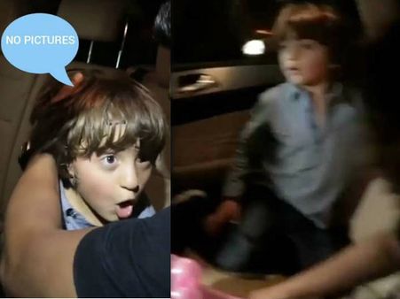 वायरल वीडियो: फोटोग्राफर्स पर फूटा शाहरूख के बेट अबराम का गुस्सा, चीखकर कहा - No Pictures