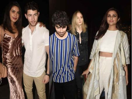 Pics: प्रियंका - निक की वेडिंग डिनर पार्टी, जेठ -जेठानी जो-सोफी, साली साहिबा परिणीती और दोस्त आलिया