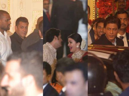 Isha Ambani Wedding Pics: ठहाके लगाती ऐश्वर्या, मुस्कुराते हुए शाहरूख - सलमान