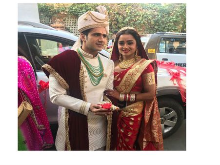 Just married दुल्हन बनी ये रिश्ता क्या कहलाता है कि सुवर्णा 'पारुल चौहान', सिल्क साड़ी में खूबसूरत