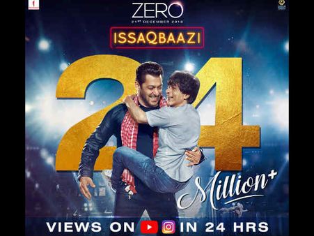 ZER0 RECORDS: शाहरूख - सलमान की इसकबाज़ी ने किया सबको क्लीन बोल्ड, 24 मिलियन बार देखा गया