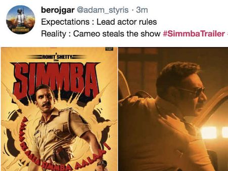 REACTIONS: पूरा सिंबा एक तरफ और 10 सेकंड का सिंंघम अजय देवगन एक तरफ, ब्लॉकबस्टर
